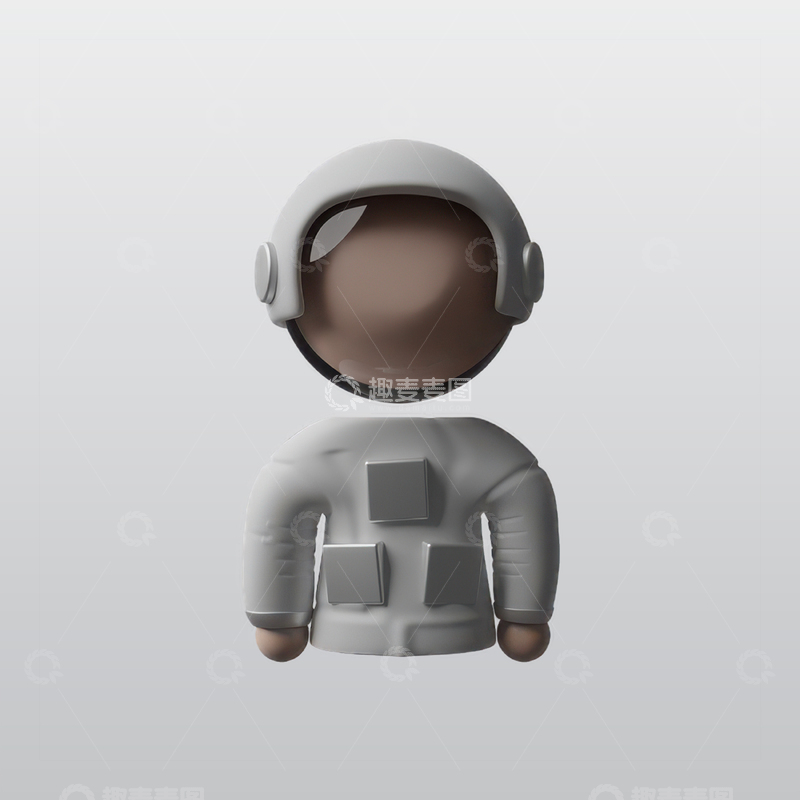 源文件下载【趣麦麦图】宇航员3D图标blend模型图标素材