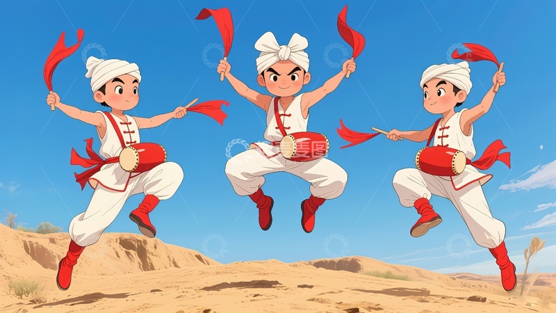 高清大图下载【趣麦麦图】陕北腰鼓安塞腰鼓2