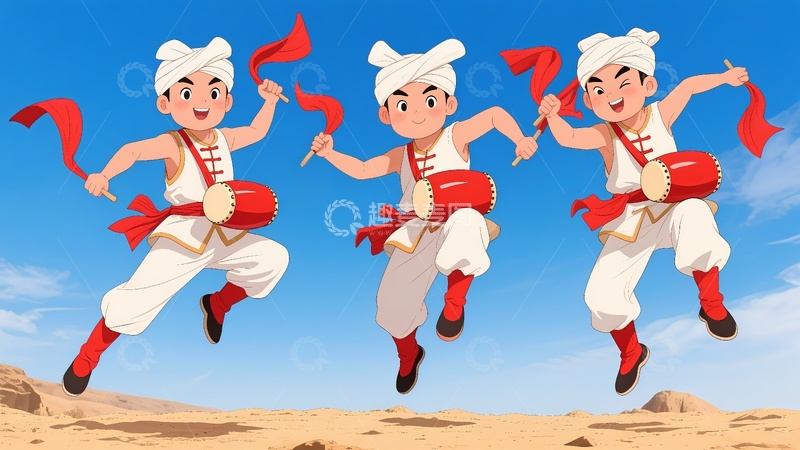 高清大图下载【趣麦麦图】陕北腰鼓安塞腰鼓