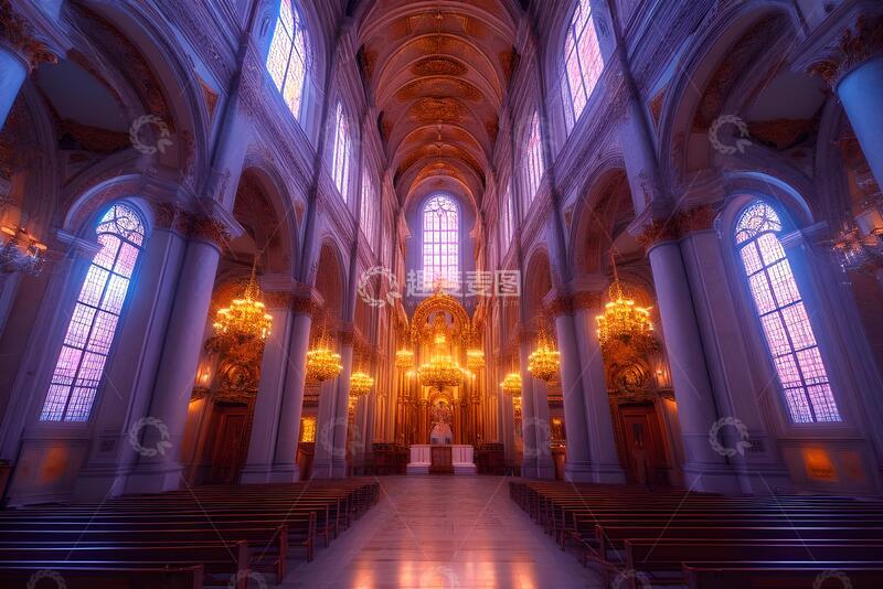 高清大图下载【趣麦麦图】麦金塔高清喀山圣母堂室内装饰