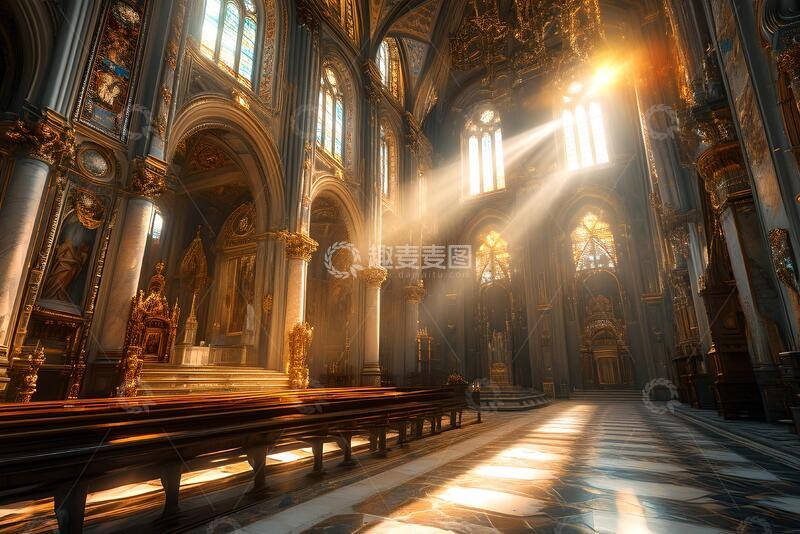 高清大图下载【趣麦麦图】麦金塔高清喀山圣母堂室内装饰3