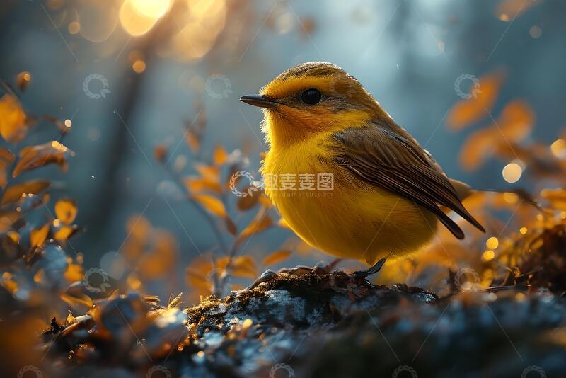 高清大图下载【趣麦麦图】黄尾冠素材1