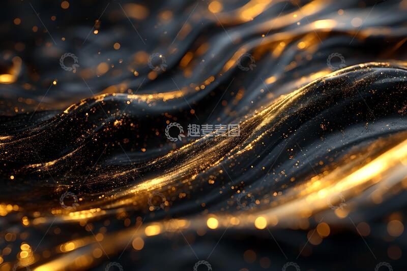 高清大图下载【趣麦麦图】高贵优雅黑金抽象背景2
