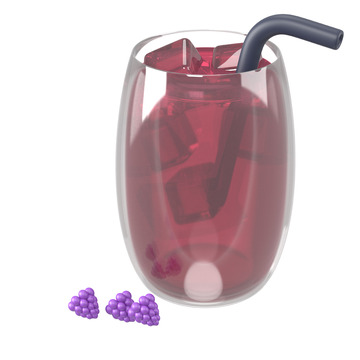 浆果汁3D卡通图标海报免抠透明png素材