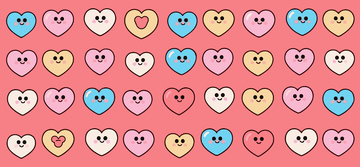 可爱的爱心底纹背景