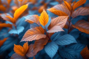 高关键图像的叶子颜色转换成柔和的蓝色2