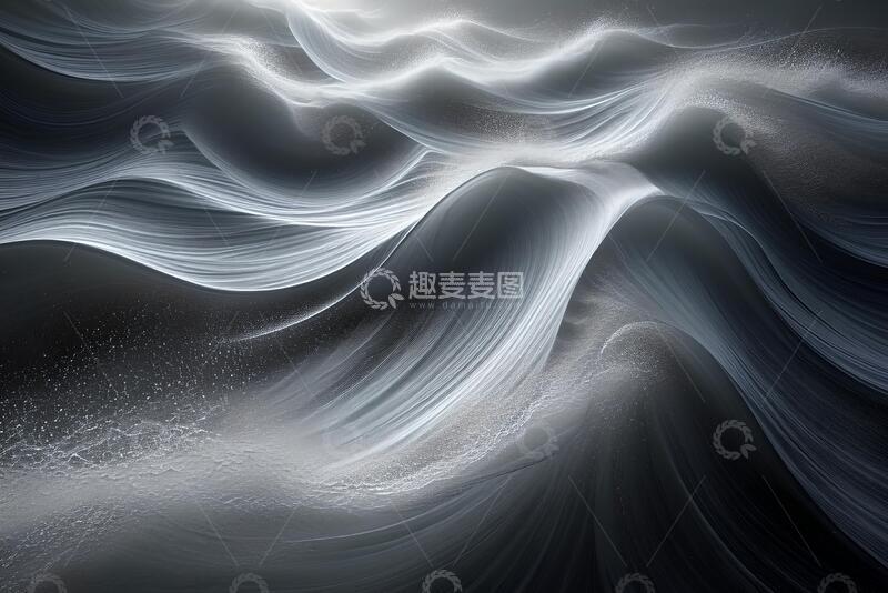 高清大图下载【趣麦麦图】弯曲和波浪状的浅灰色线条1