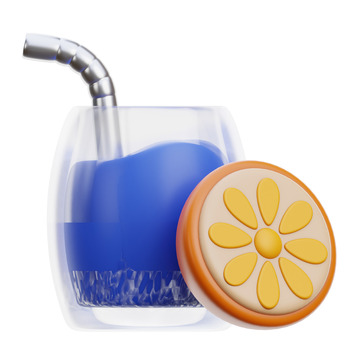 果汁3D卡通图标海报免抠透明png素材23