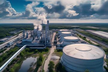 水处理厂鸟瞰图1