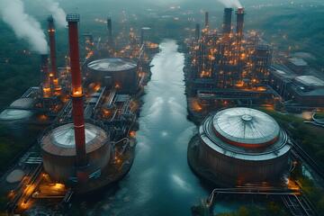 水处理厂鸟瞰图2