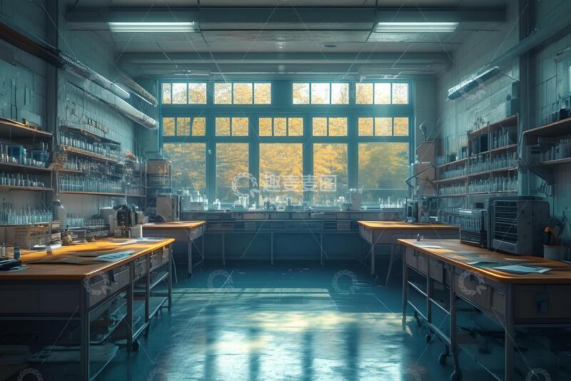 高清大图下载【趣麦麦图】高中的空实验室