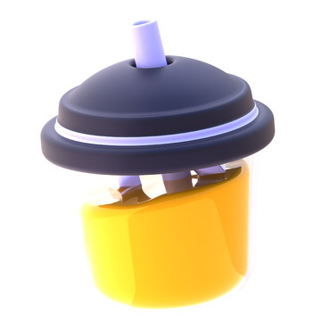 果汁3D卡通图标海报免抠透明png素材11