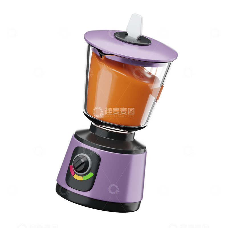 高清大图下载【趣麦麦图】搅拌机3D卡通图标海报免抠透明png素材15