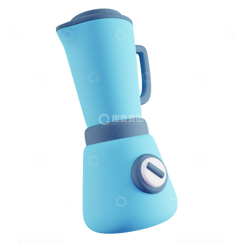 高清大图下载【趣麦麦图】搅拌机3D卡通图标海报免抠透明png素材6