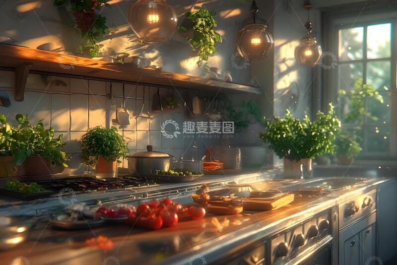 高清大图下载【趣麦麦图】一个宁静的零浪费烹饪场景1