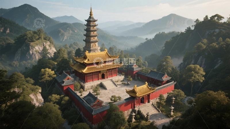 高清大图下载【趣麦麦图】山谷之间的神圣寺庙3