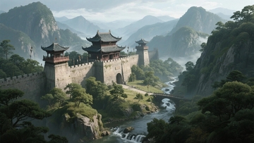 山谷之间的边城要塞