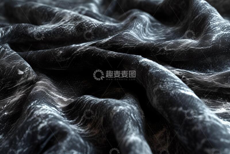 高清大图下载【趣麦麦图】风化的黑色织物与白色织物隔离3