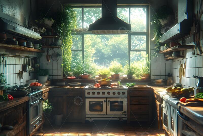 高清大图下载【趣麦麦图】一个宁静的零浪费烹饪场景