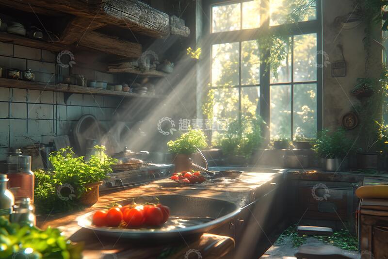 高清大图下载【趣麦麦图】一个宁静的零浪费烹饪场景3