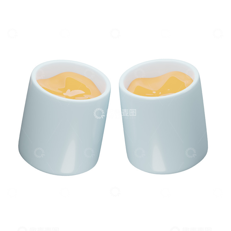 高清大图下载【趣麦麦图】果汁杯3D卡通图标免抠透明png图片素材4