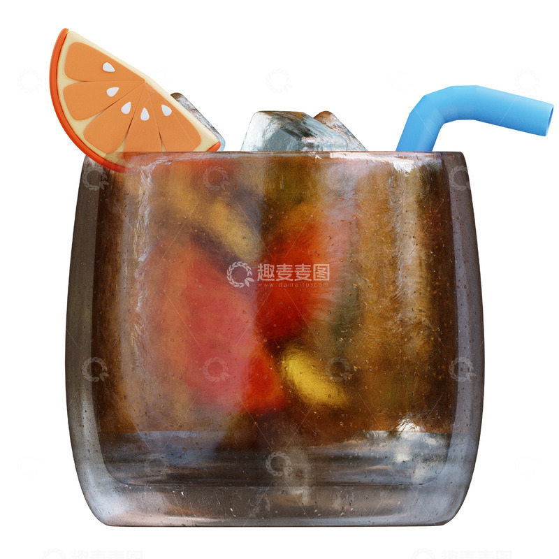 高清大图下载【趣麦麦图】橙汁3D卡通图标免抠透明png图片素材23