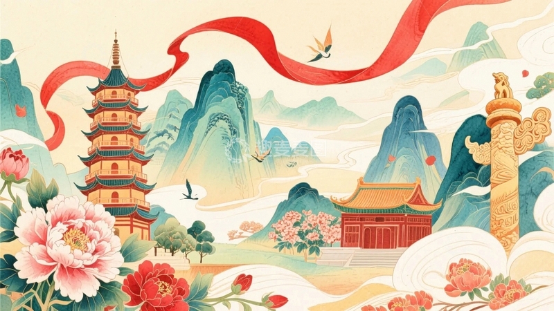 高清大图下载【趣麦麦图】国潮插画艺术插画43