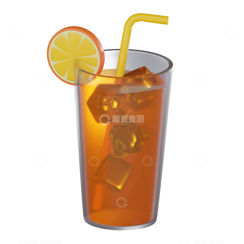 高清大图下载【趣麦麦图】橙汁3D卡通图标免抠透明png图片素材28