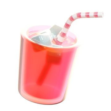 橙汁3D卡通图标免抠透明png图片素材9