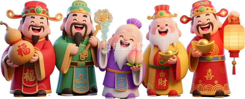 神仙卡通立体插画1