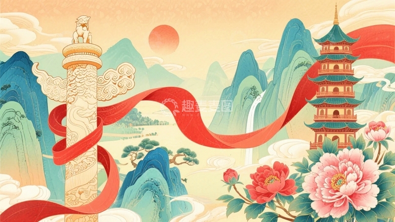 高清大图下载【趣麦麦图】中国风艺术国潮插画