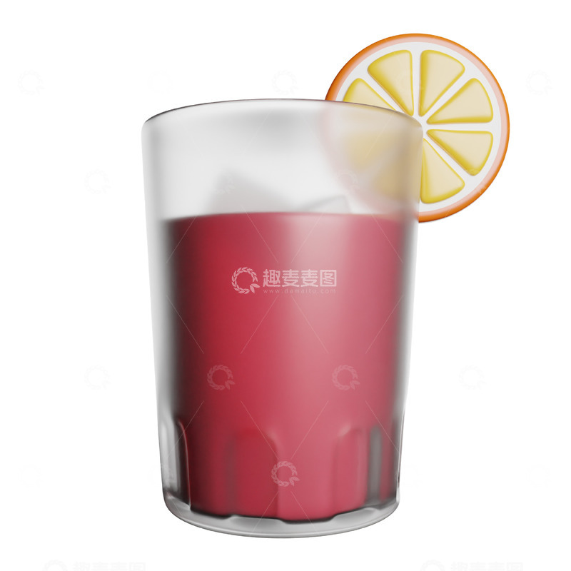 高清大图下载【趣麦麦图】鸡尾酒3D卡通图标免抠透明png图片素材19