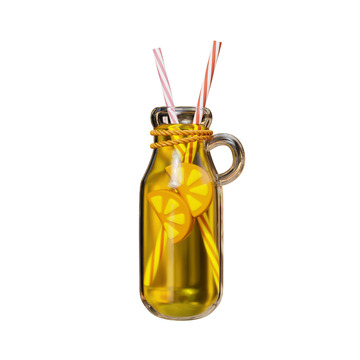 冰沙果汁3D卡通图标免抠透明png素材5