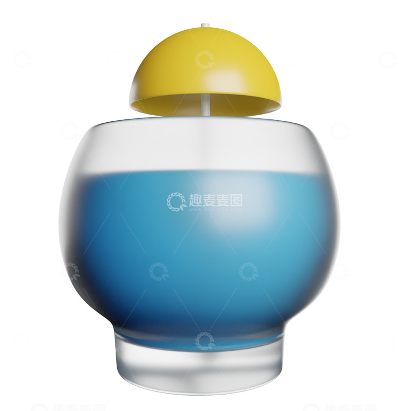 高清大图下载【趣麦麦图】鸡尾酒3D卡通图标免抠透明png图片素材6