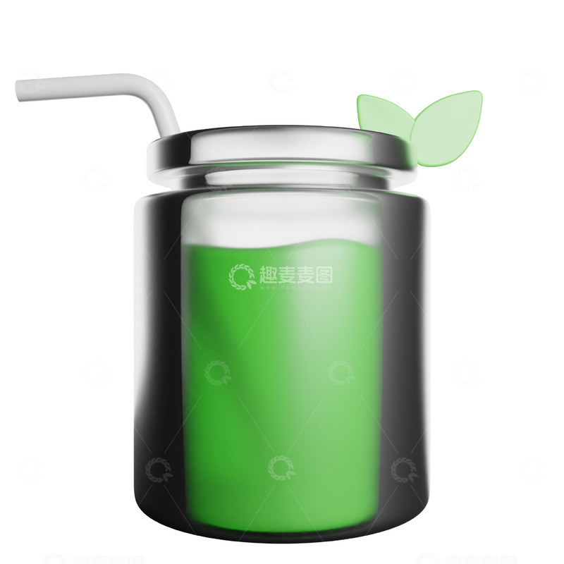 高清大图下载【趣麦麦图】鸡尾酒3D卡通图标免抠透明png图片素材18