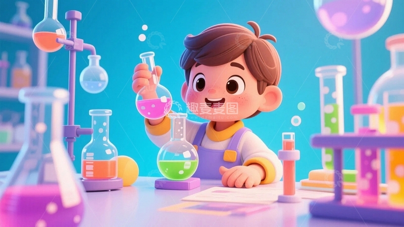 高清大图下载【趣麦麦图】卡通人物科学实验人员6