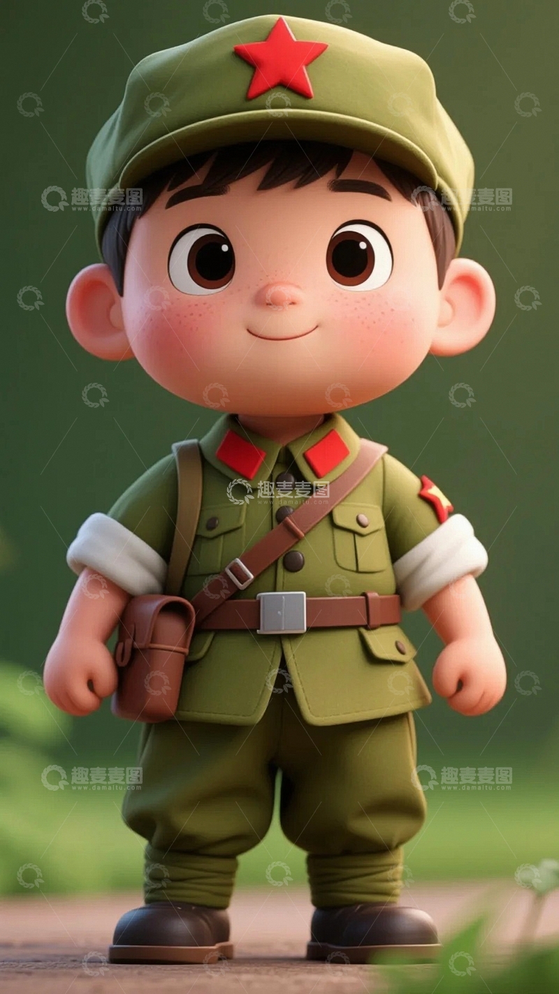 高清大图下载【趣麦麦图】建军节人物素材