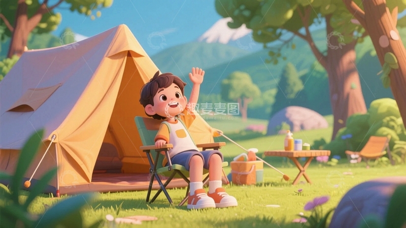 高清大图下载【趣麦麦图】踏青假期旅行露营3
