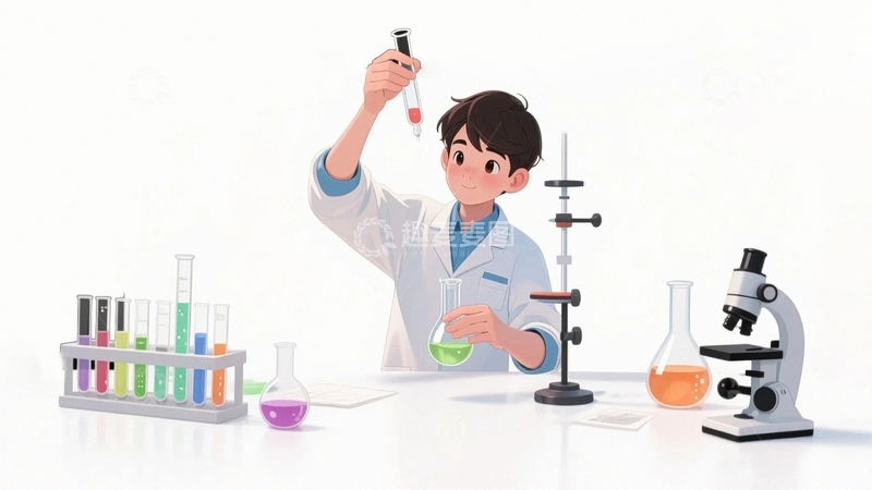 高清大图下载【趣麦麦图】卡通人物科学实验人员12