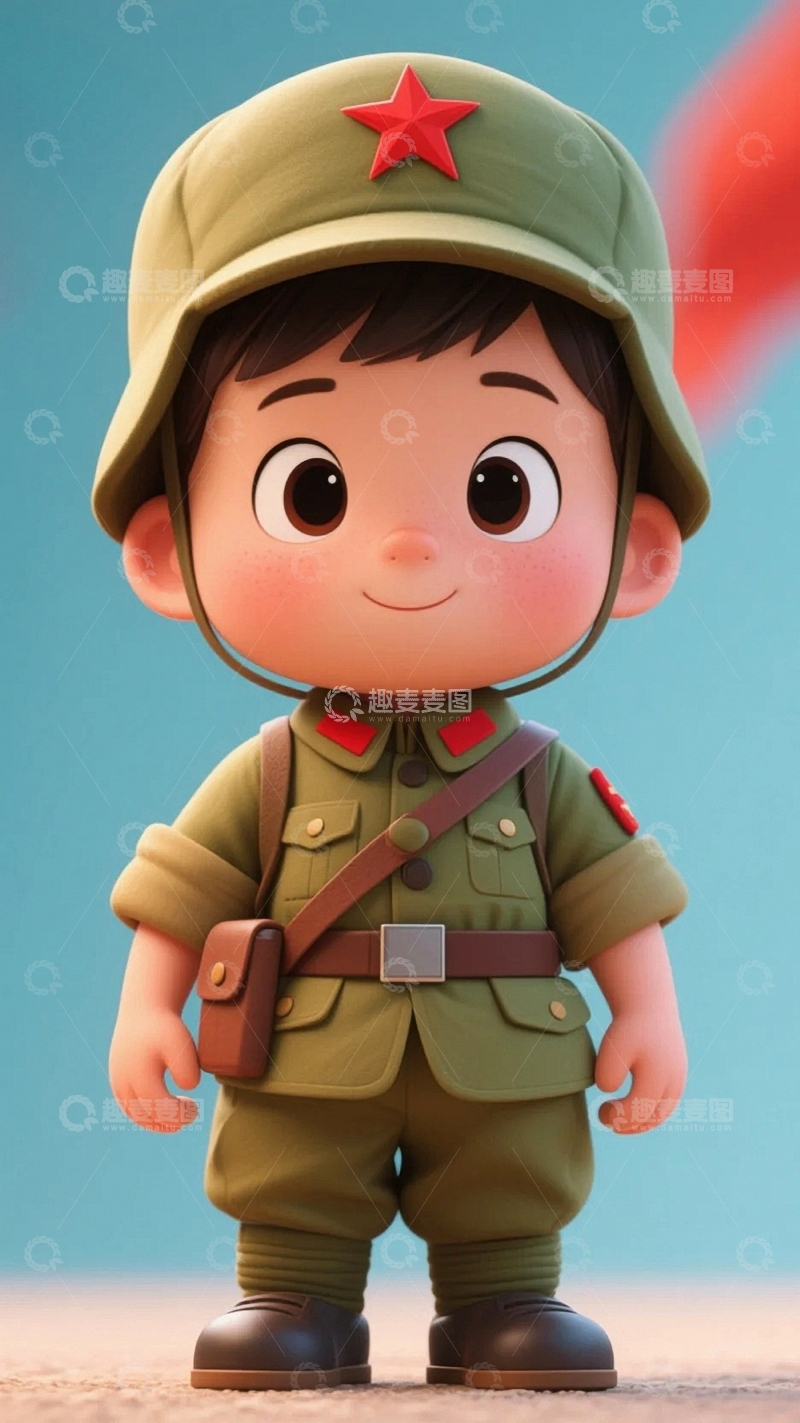 高清大图下载【趣麦麦图】建军节人物素材2