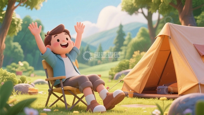 高清大图下载【趣麦麦图】踏青假期旅行露营2