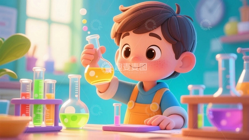 高清大图下载【趣麦麦图】卡通人物科学实验人员8