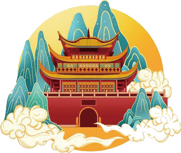 地标性建筑滕王阁