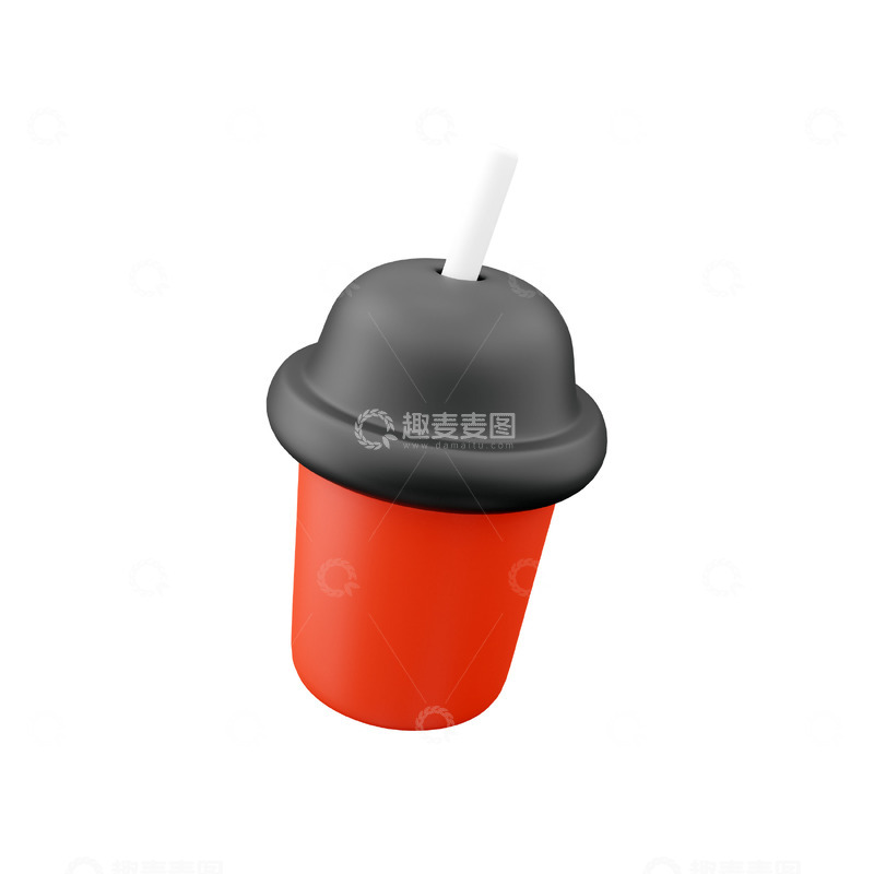 高清大图下载【趣麦麦图】饮品杯3D卡通图标免抠透明png图片素材2