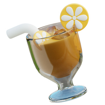 柠檬水饮品3D图标免抠透明png图片素材