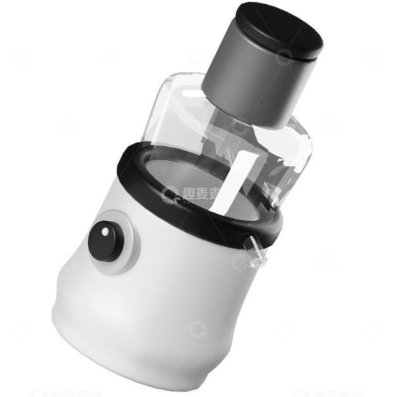 高清大图下载【趣麦麦图】榨汁机3D卡通图标免抠透明png图片素材2