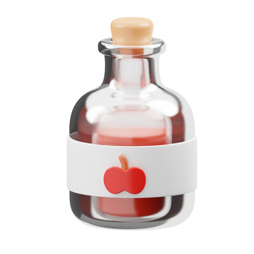 苹果酒3D卡通图标免抠透明png图片素材5