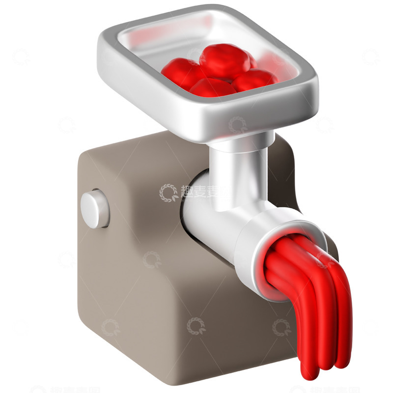 高清大图下载【趣麦麦图】食品加工机3D图标免抠透明png图片素材1