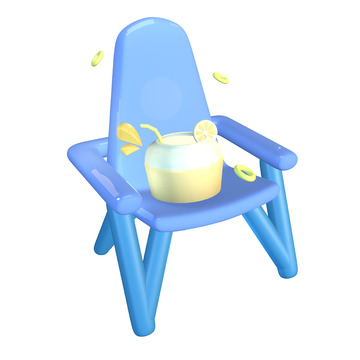 椰子饮品3D图标免抠透明png图片素材51