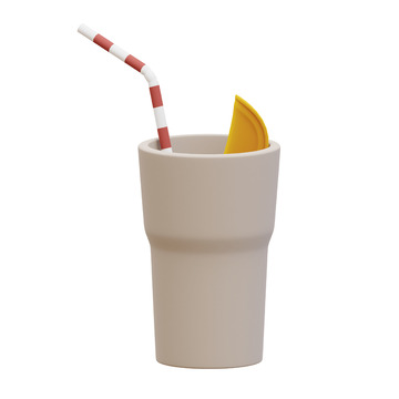 鸡尾酒3D卡通插画免抠透明png图片素材6